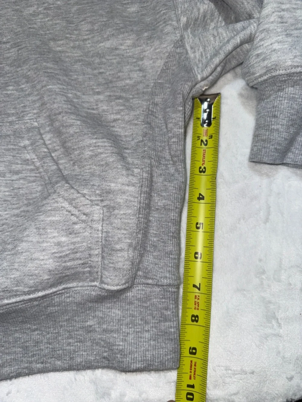 wild fable Light Gray Hoodie with Cream Faux Fur Trim - Picture 8 of 10